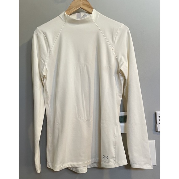 Under Armour Top Mock Neck Cold gear Thumbholes Long Sleeve Large - Picture 1 of 7